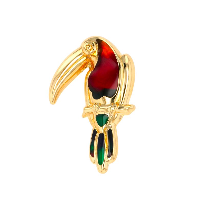 Broche toucan en résine or jaune 3.23g Comme neuf -  reconditionné disponible sur Gemme Les Bijoux